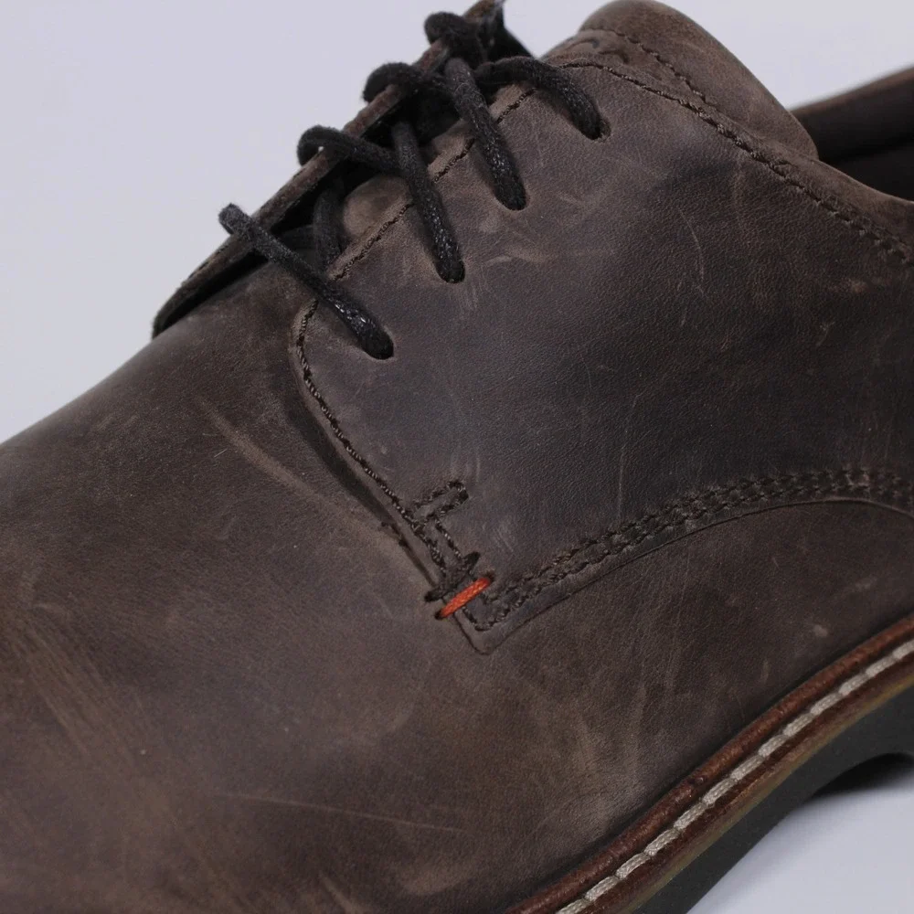 ECCO Ian Men's Brown Oiled Nubuck Leather Oxford Derby Size 40 / 6.5US / 6UK